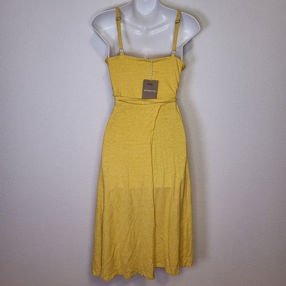 NWT Patagonia Women's Wear-With-All Dress size Small in Longplains Shine Yellow - Picture 2 of 10